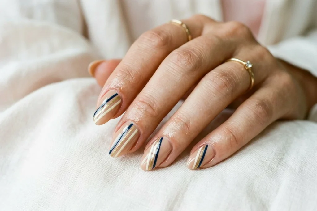 Diagonal Stripes nail