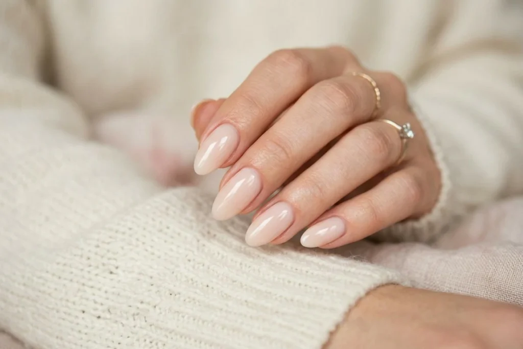 Milky Nude Nails