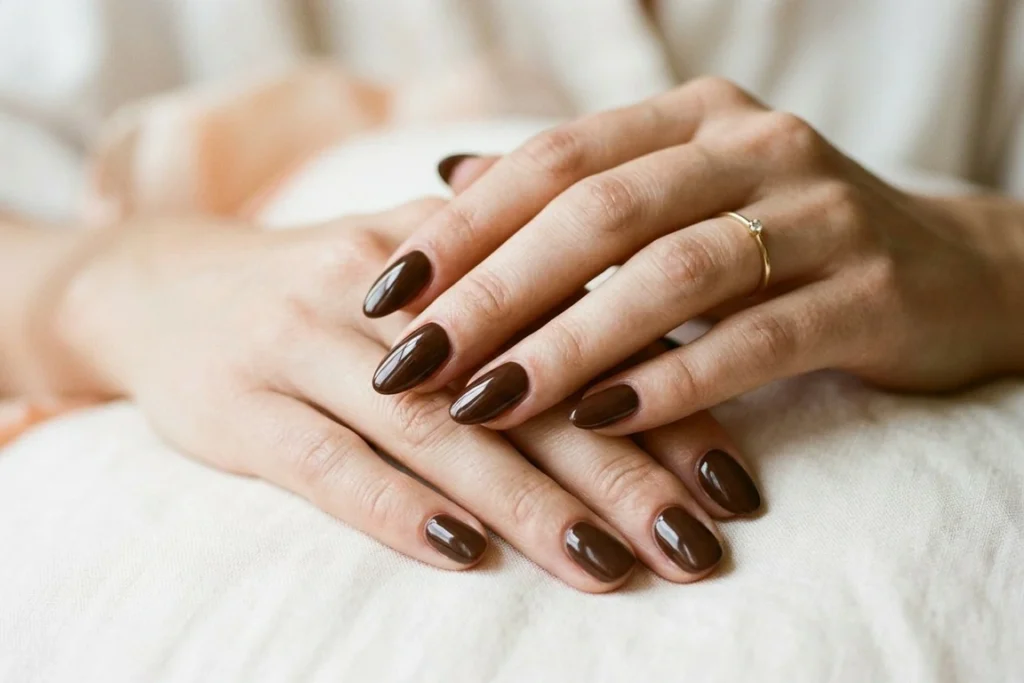 Chocolate Brown Nails