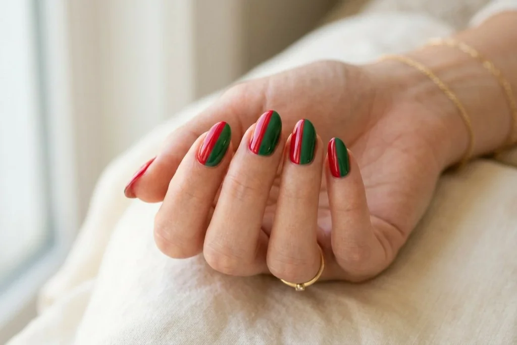 Classic and Traditional Christmas Nails
