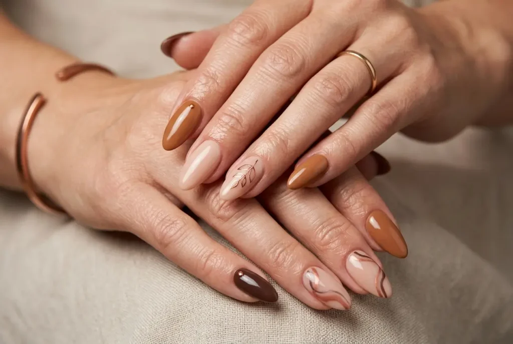 Almond Fall Nails