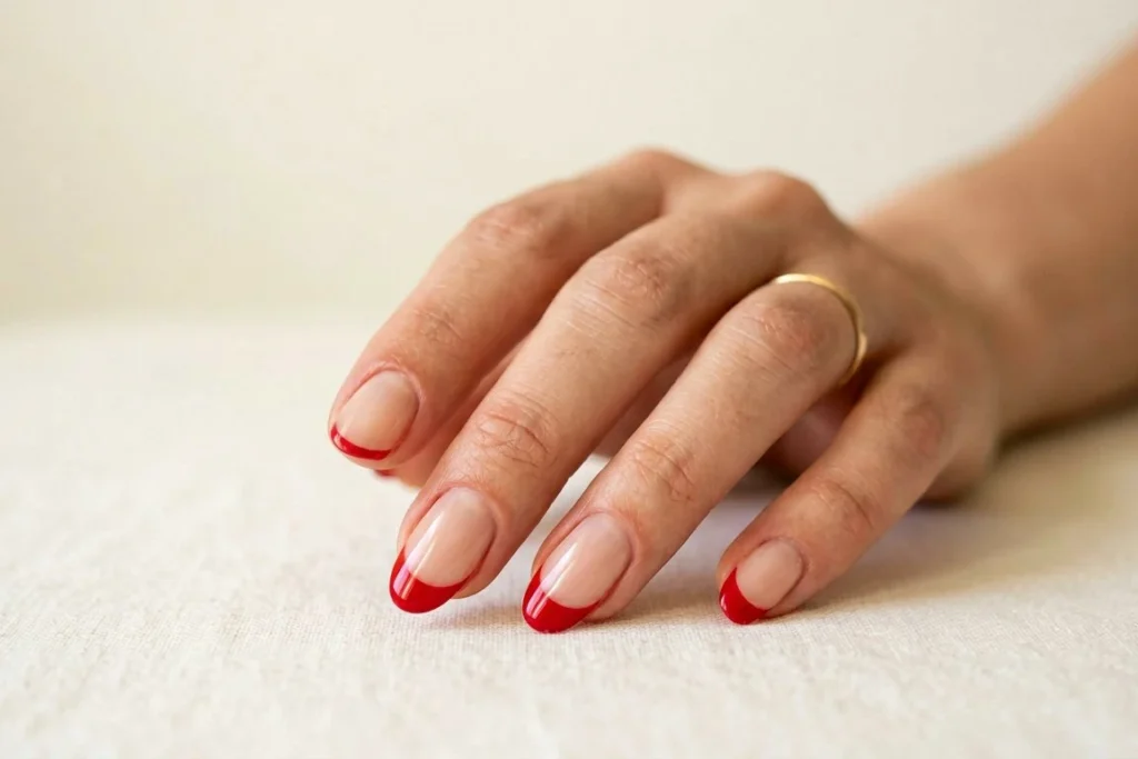 Red French Tips
