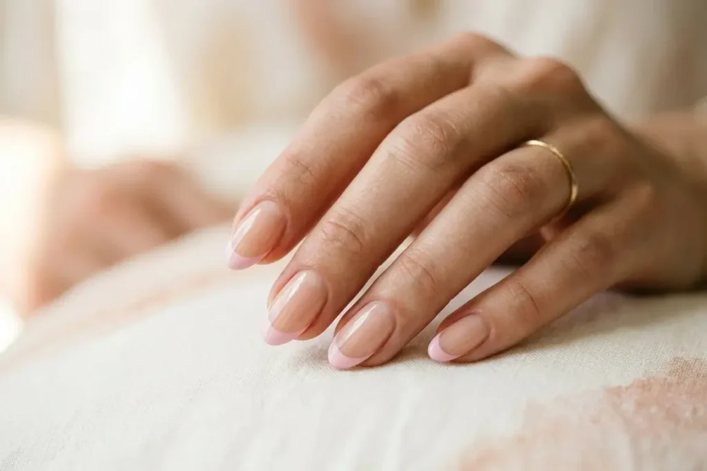 Pastel Pink Tip nail