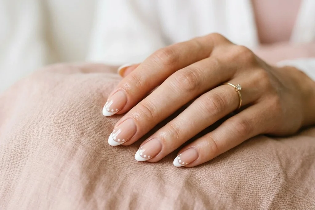 Polka Dot Tips nail
