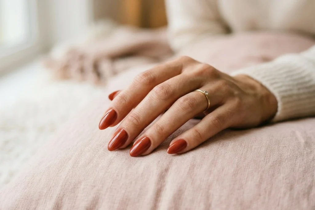 Rust Red Nails
