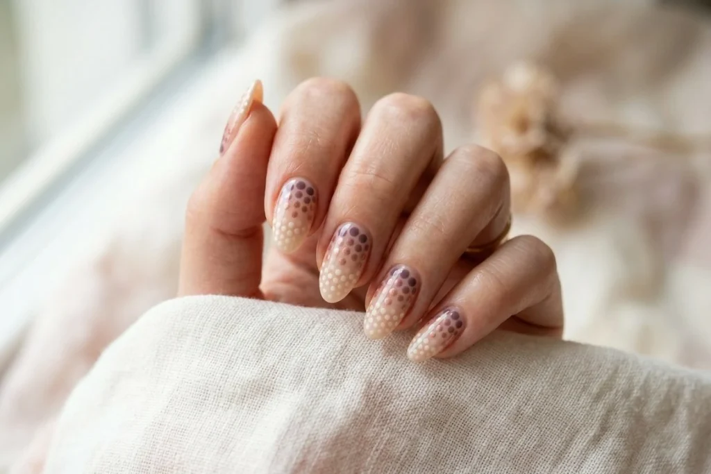 Gradient Dots nail