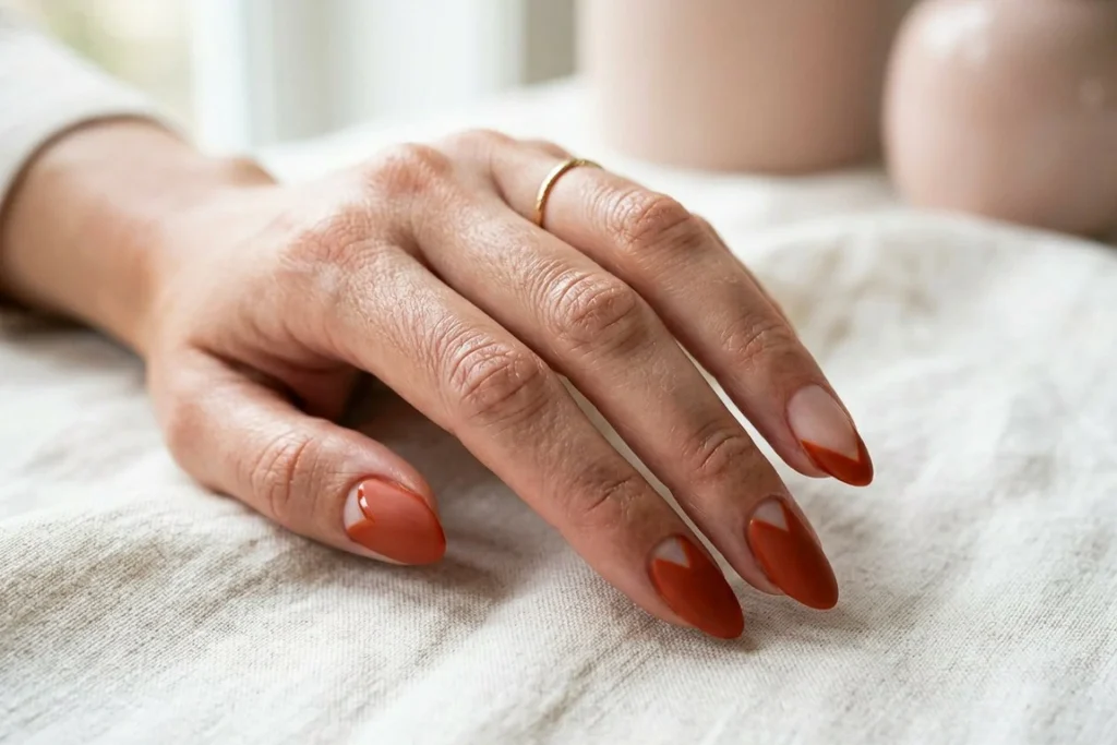 Negative Space Tip nail