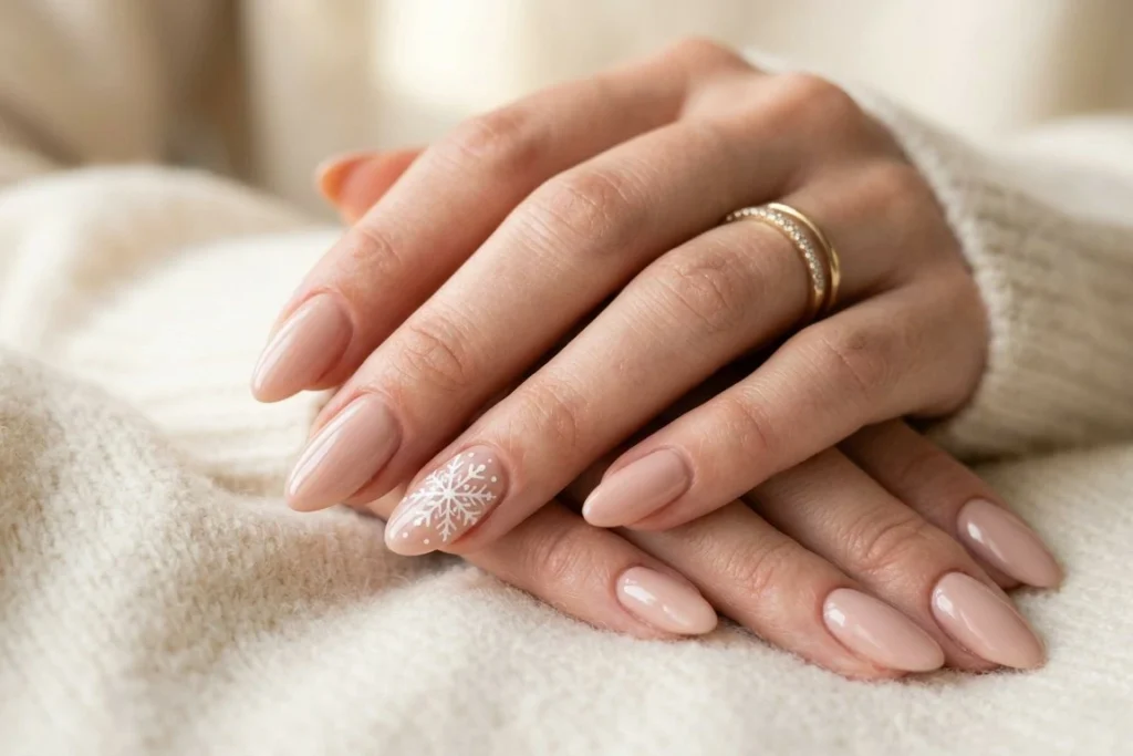 Snowflake and Winter Nails