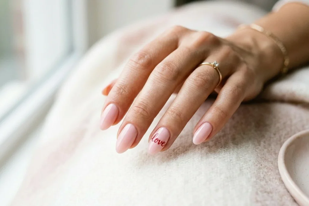 Love Letter Accent Nails