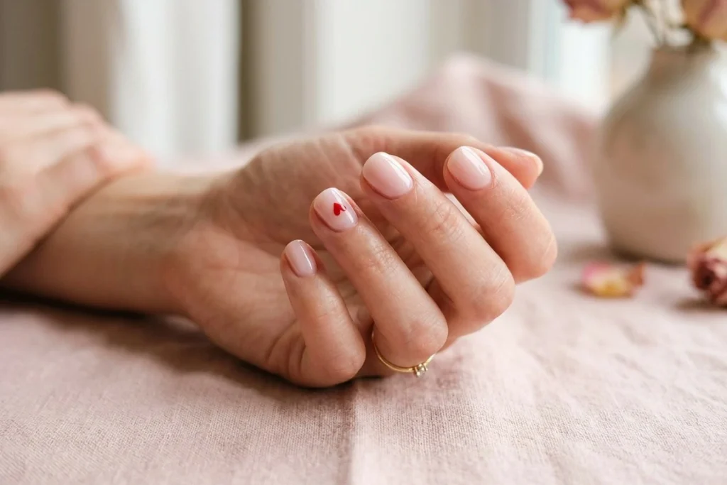 Mini Heart Accent nail