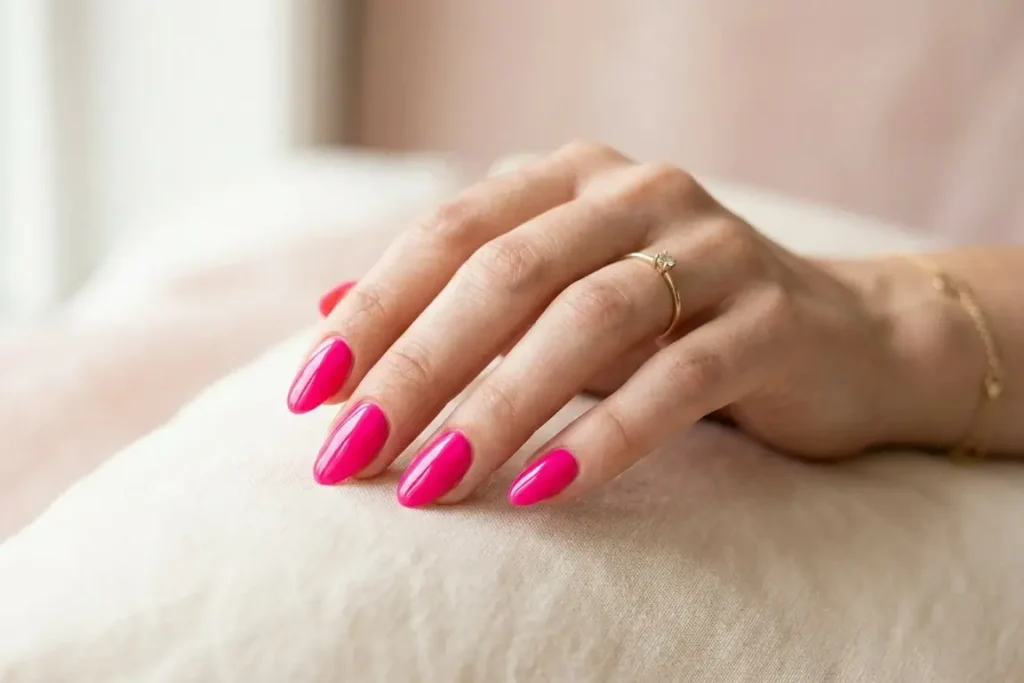 Hot Pink nail 