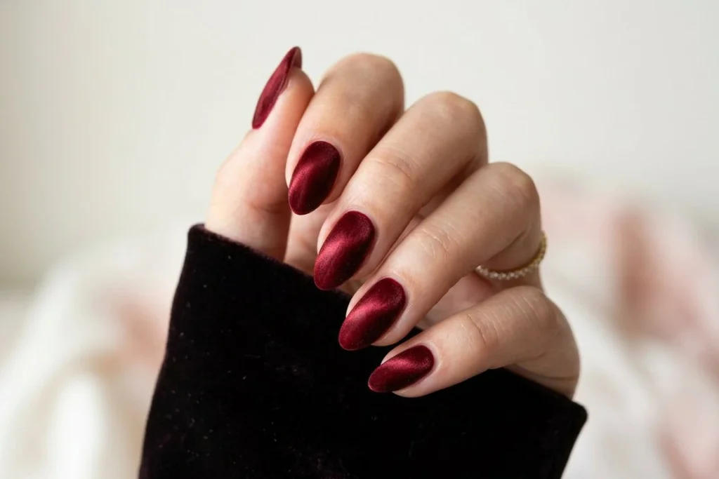 Velvet Red Nails