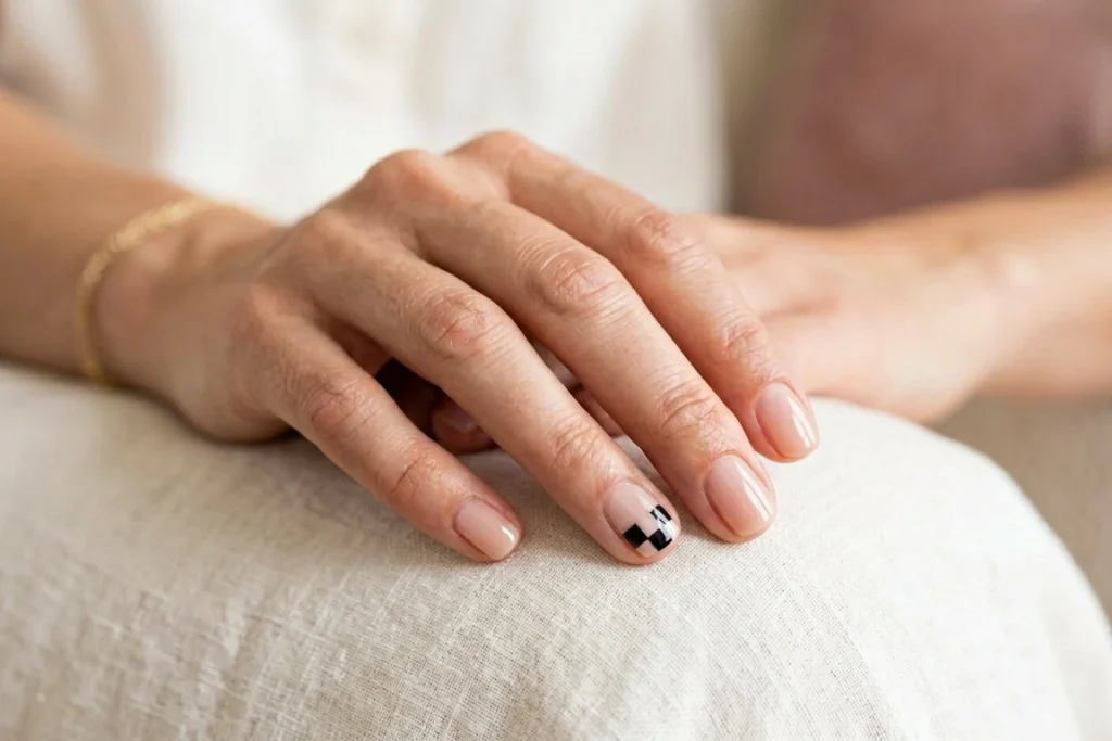 Checkerboard Corner nail
