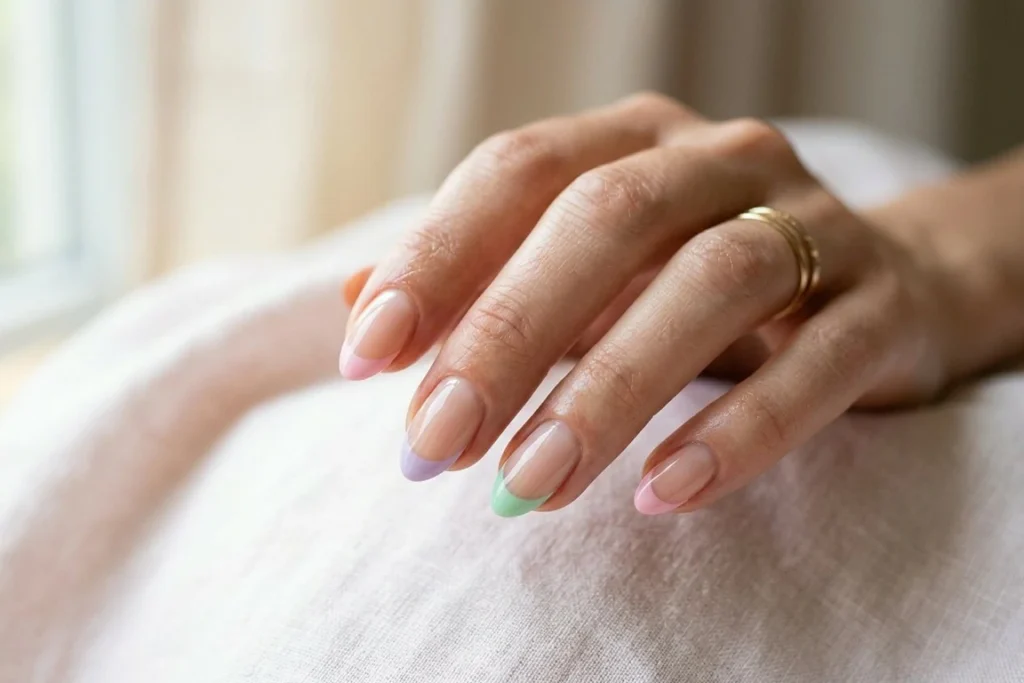 Colored French Tip nail