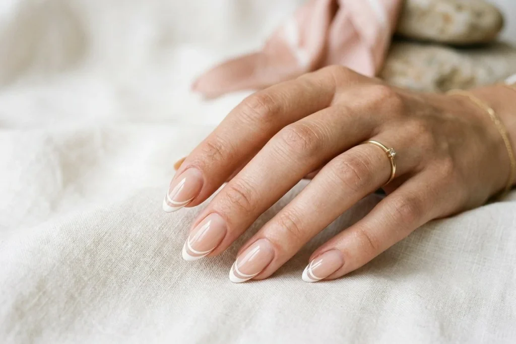 Double Line French nails