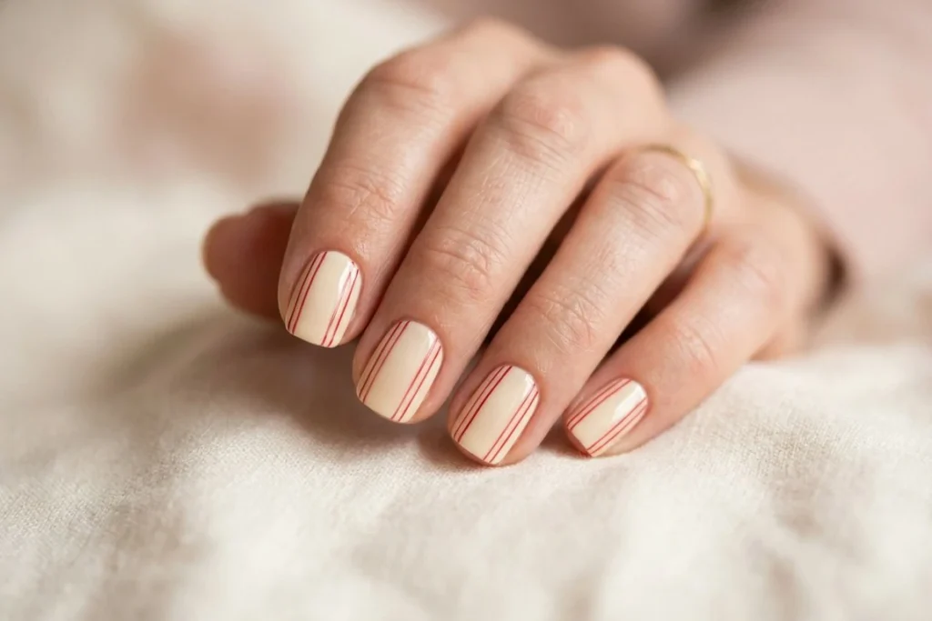 Cream and Red Stripes