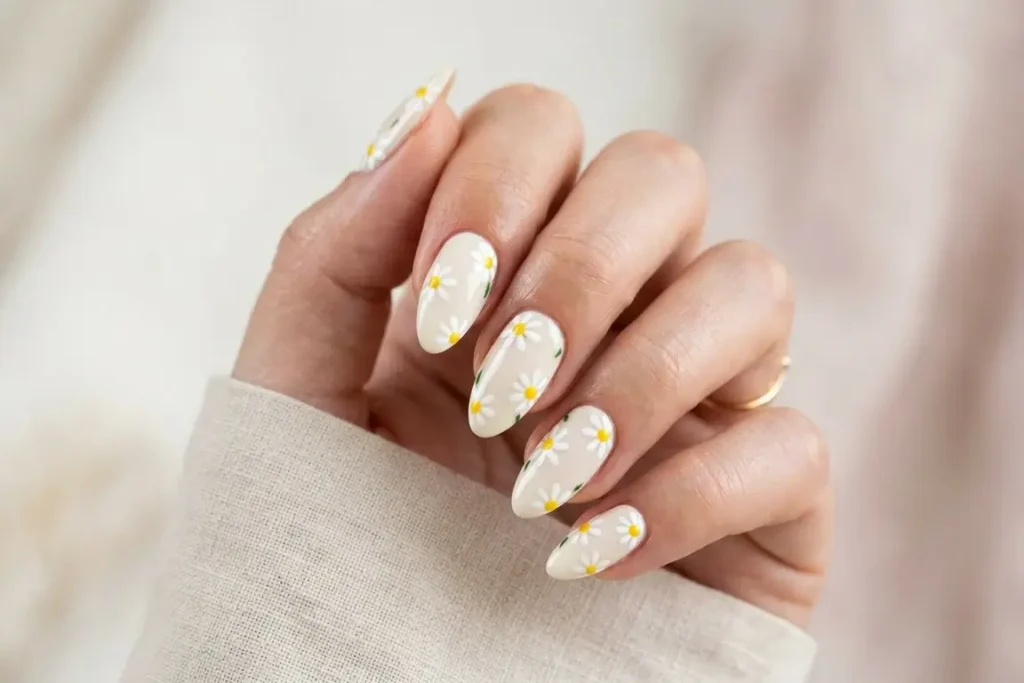 Daisy Almond nail