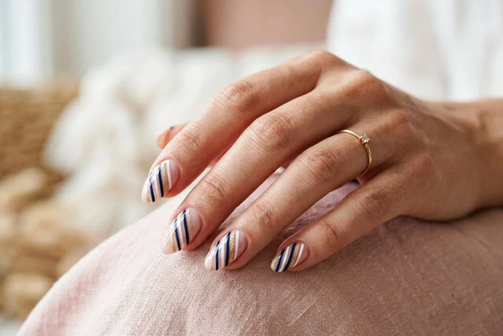 Diagonal Stripes Nail