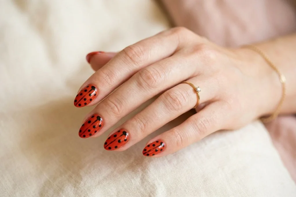 Ladybug Dots nail