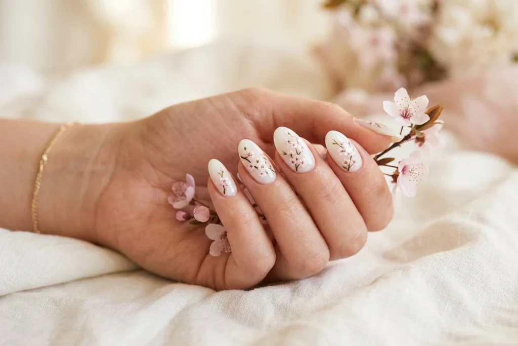 Cherry Blossom Nails