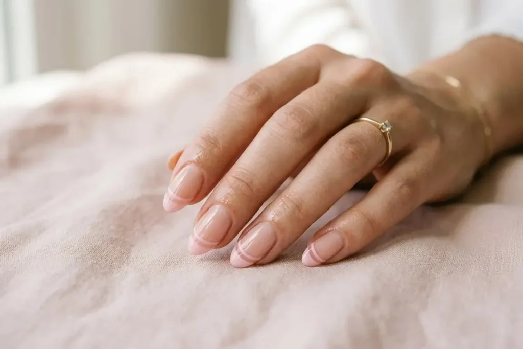 Double Pink Line nail 
