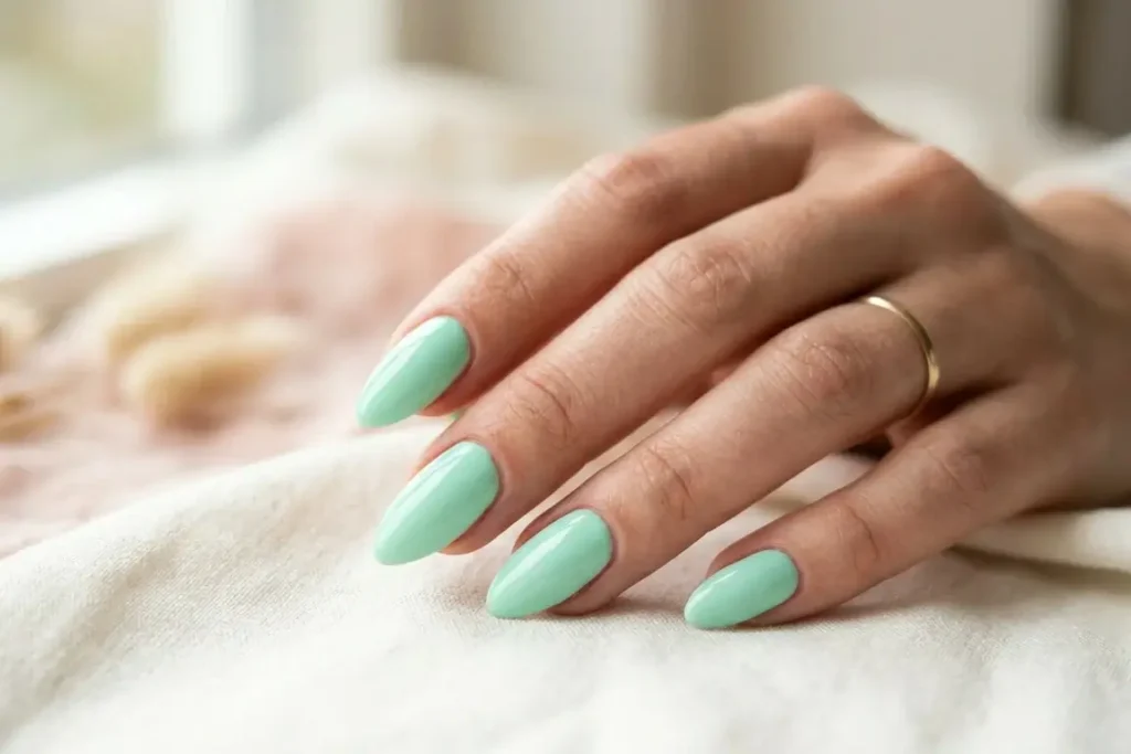 Mint Almond Nail