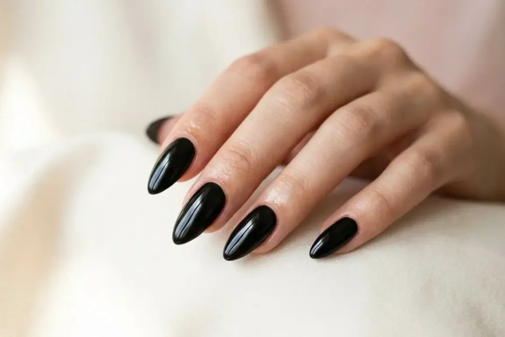 Black Almond nail
