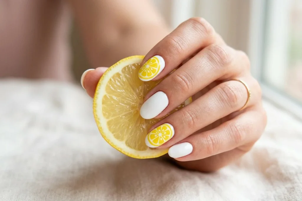 Lemon Slice nail