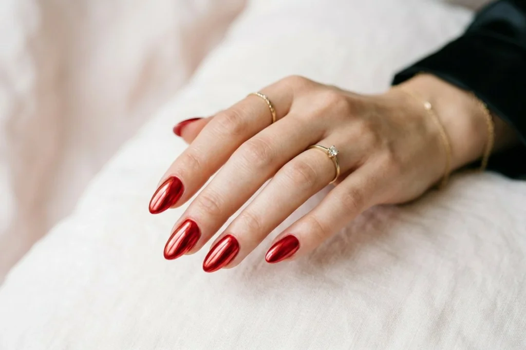 Red Chrome Nails