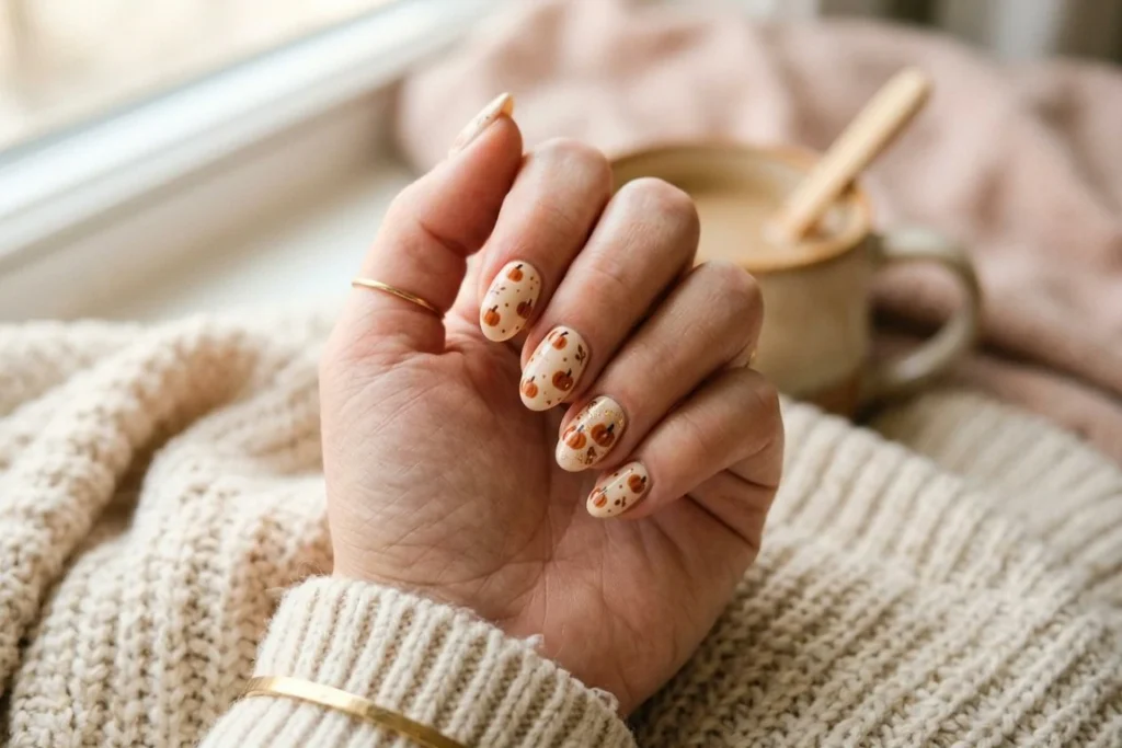 Pumpkin Spice Nails