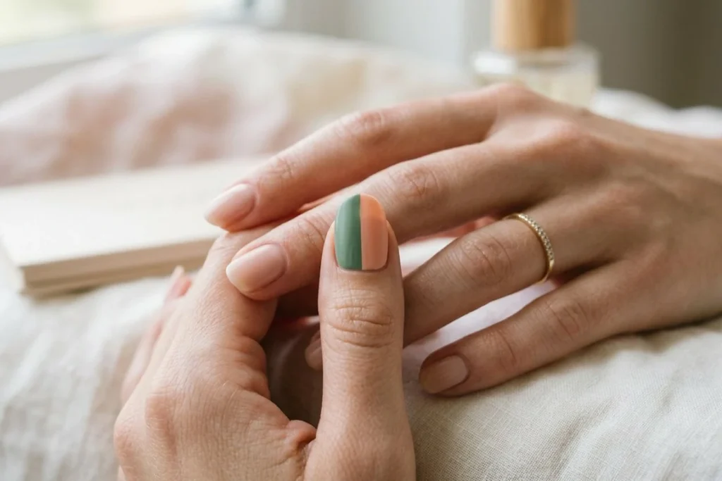 Two-Tone Split nail