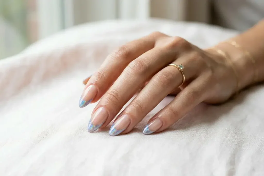 Holographic Tip nail