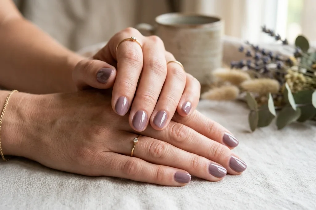 Mauve August Nails