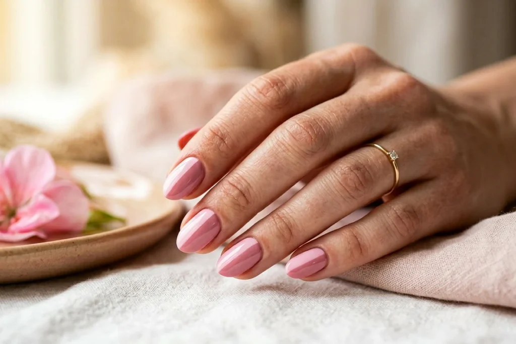 Two-Tone Pink Nails