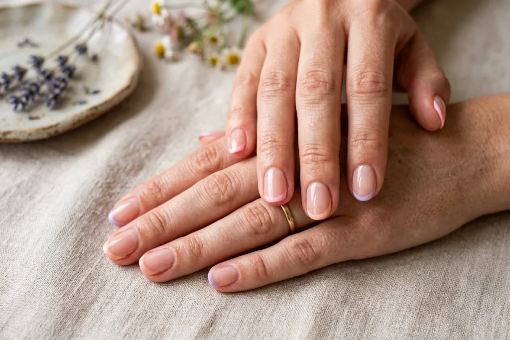 Micro French August Nails